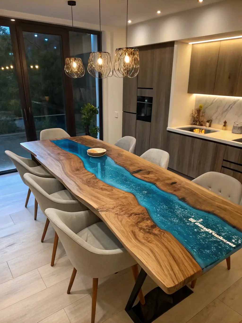 An image showcasing a variety of high-quality epoxy-wood table samples, highlighting the access to premium products through EpoxyTableFactory.com's network.