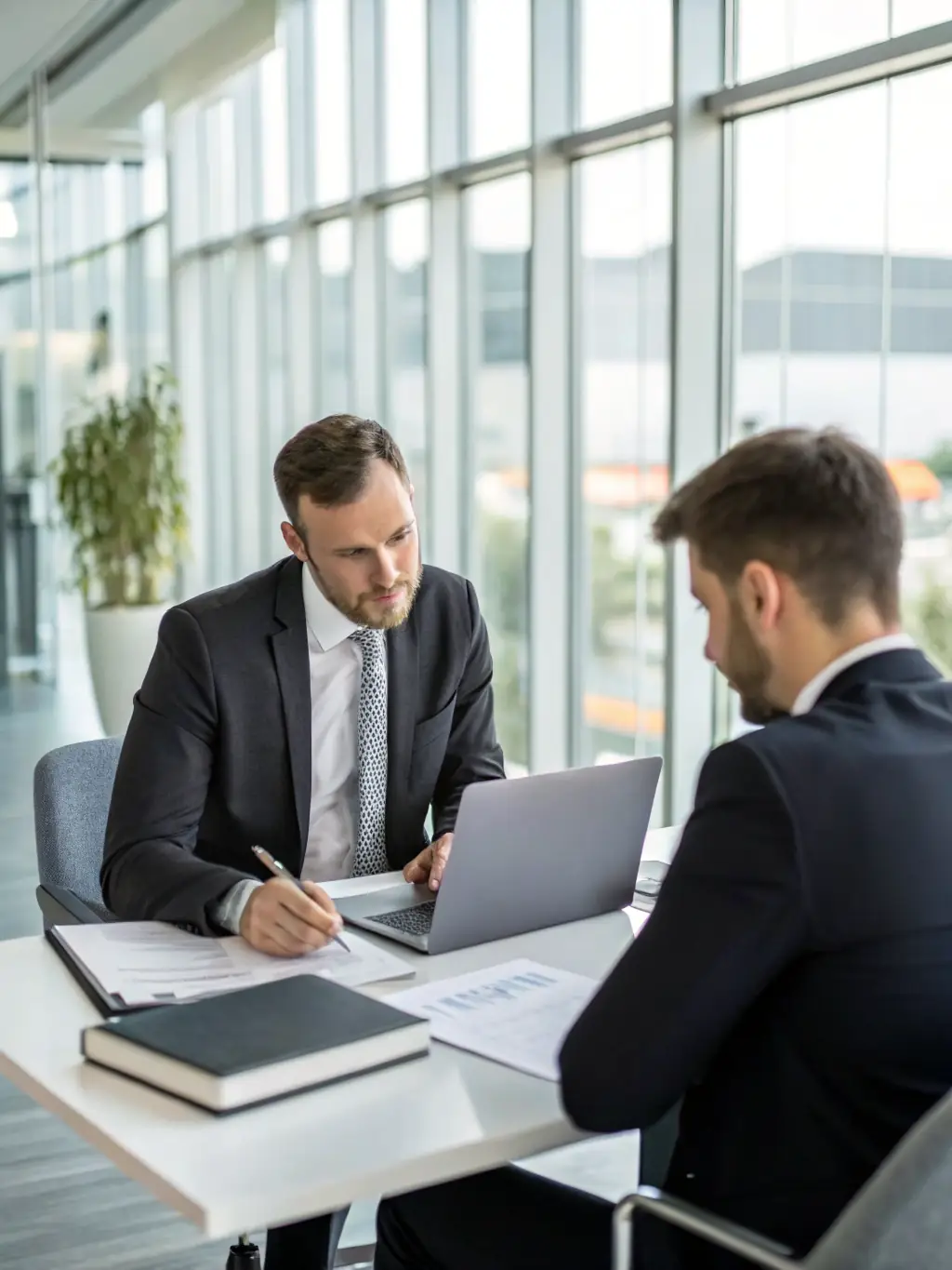 A visual representation of a negotiation between a buyer and a supplier, emphasizing the MOQ negotiation tools available on EpoxyTableFactory.com.