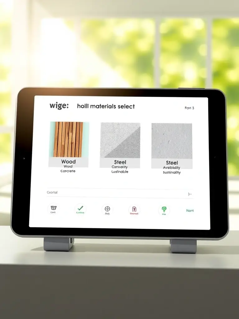 A digital rendering of a 3D product configurator interface, showcasing the ability to customize epoxy-wood table designs with various options.
