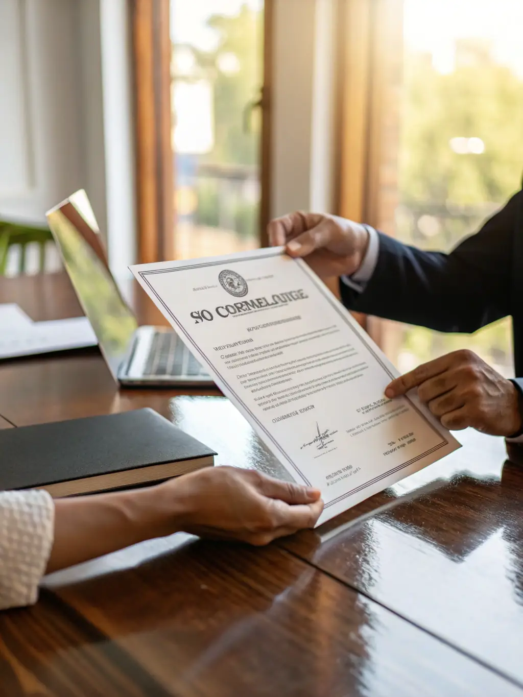 An image of a BIFMA certification document, highlighting key standards and compliance measures for furniture manufacturing.